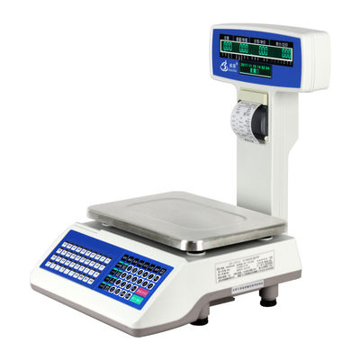 0.01kg Accuracy Label Printing Weighing Scale With Scanner And Cash Box