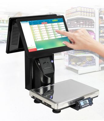 Dual Touch Screen Price Computing Label Printing Scale For Retail Store