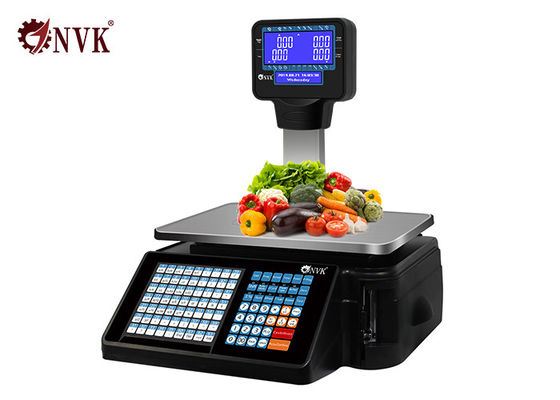 30kg Supermarket Electronic Barcode Label Printing Weighing Scales With RS232 Interface